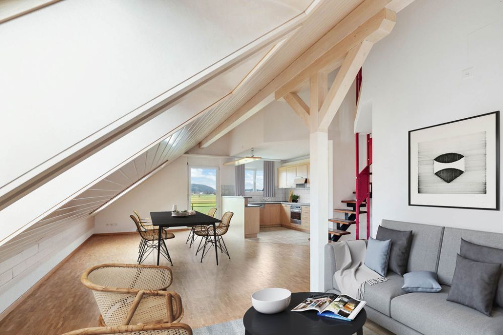 Wohnung mit herrlicher Aussicht - Erstvermietung nach Totalsanierung - Wohnzimmer