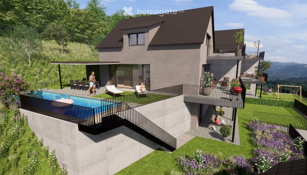 Grosszügige  Einfamilienhäuser mit Liftanlage am Südhang im steuergünstigen Auenstein - Bild 2