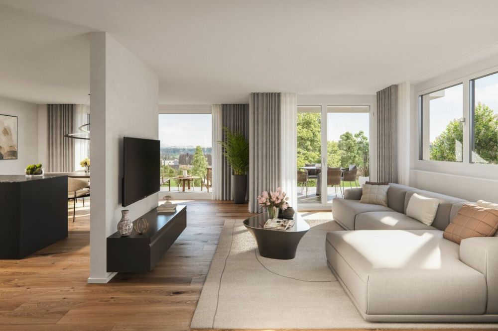 Familienwohnen mit Aussicht - grosszügiges 5.5-Zi. Doppel-Einfamilienhaus -  Bild 7