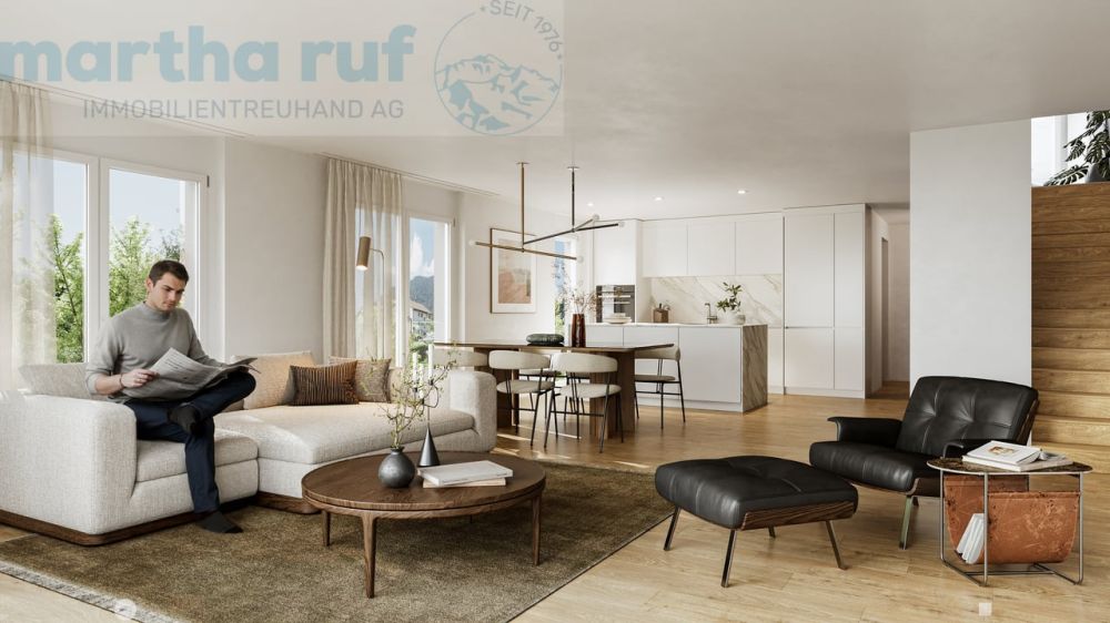5.5-Zimmer Doppeleinfamilienhaus mit Panorama auf das Jungfraumassiv -  Bild 2