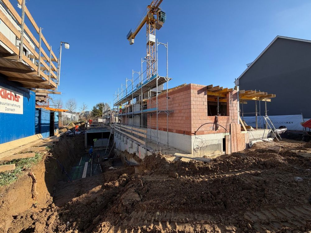 Maisonette-Penthouse mit grosser Terrasse - 3.5-Zi. Attikawohnung - Der Fortschritt ist sichtbar - Ihr neues Zuhause nimmt Formen an (Stand Februar 2026).