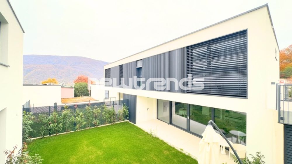 Cadempino: nuovo 4,5 locali con giardino privato. - Giardino con ingresso in Open Space