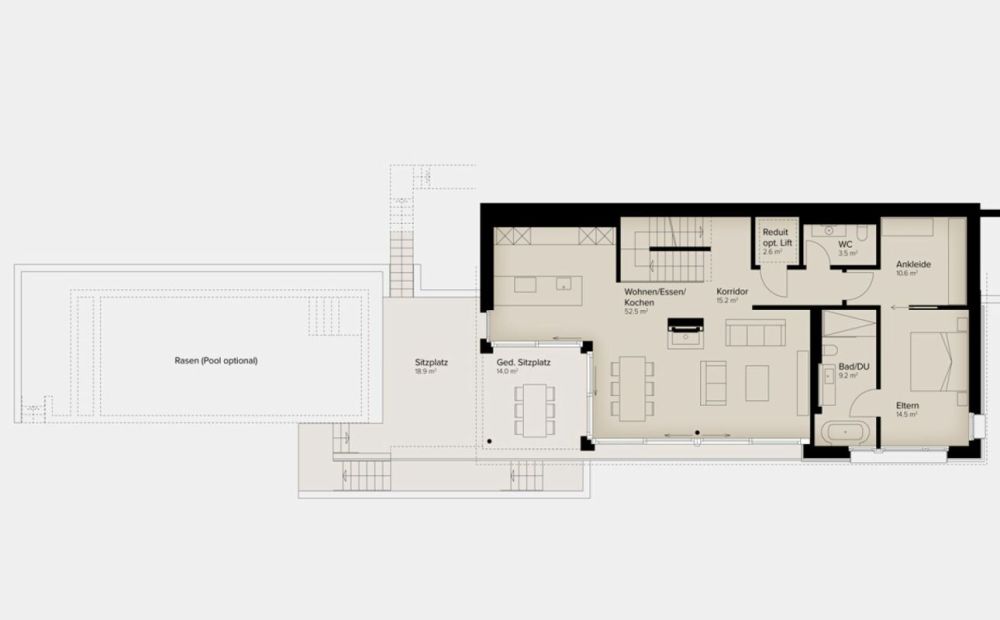 323 m² | Luxuriöses 6.5-Zimmer-Einfamilienhaus mit Pool -  Bild 13