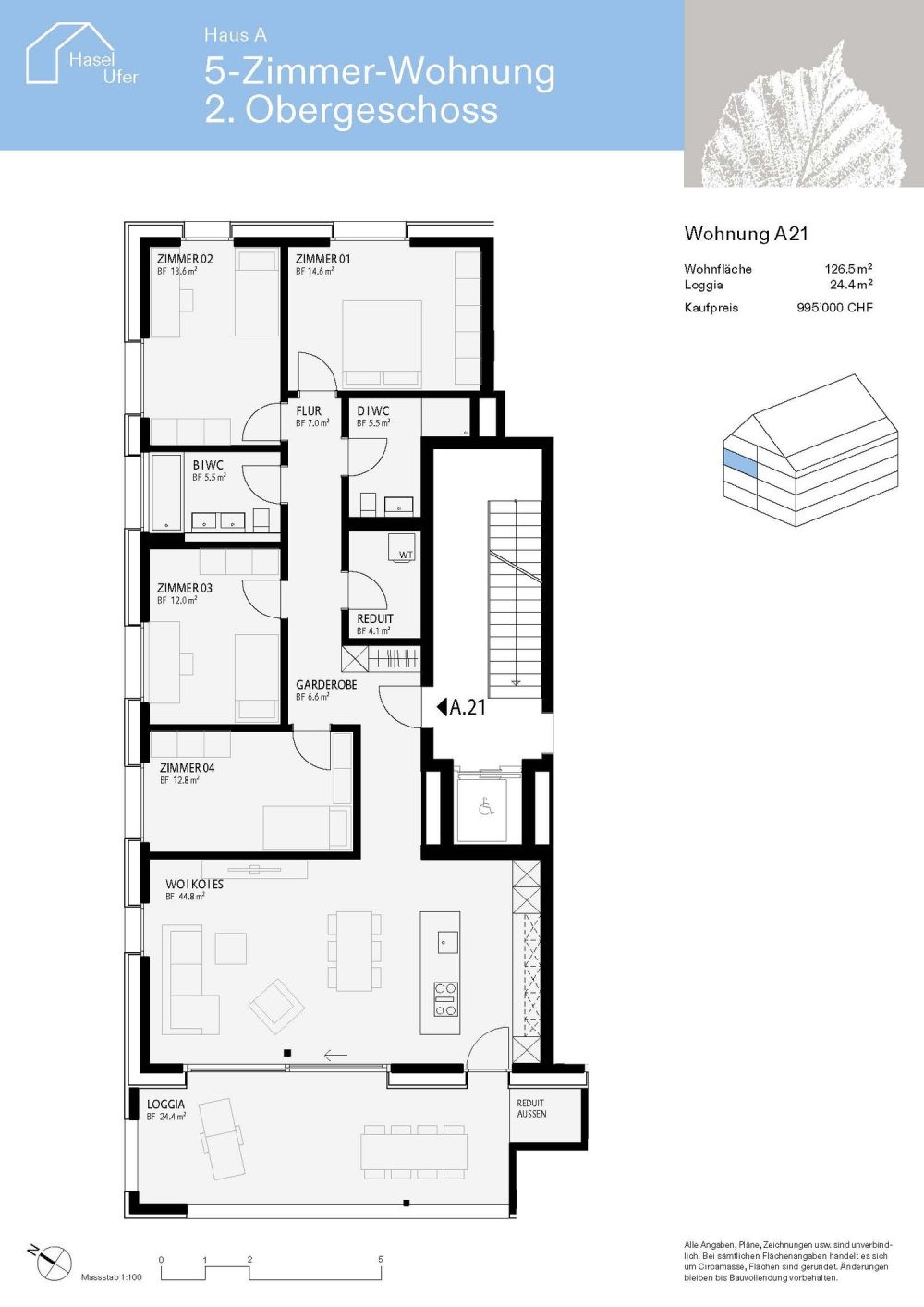 www.hasel-ufer.ch   Wohnung A21 -  Bild 4