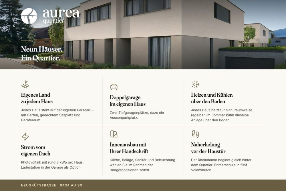 Neubauprojekt «Aurea Quartier» – 5.5-Zimmer-Doppelhaushälfte an ruhiger Lage in Au -  Bild 4