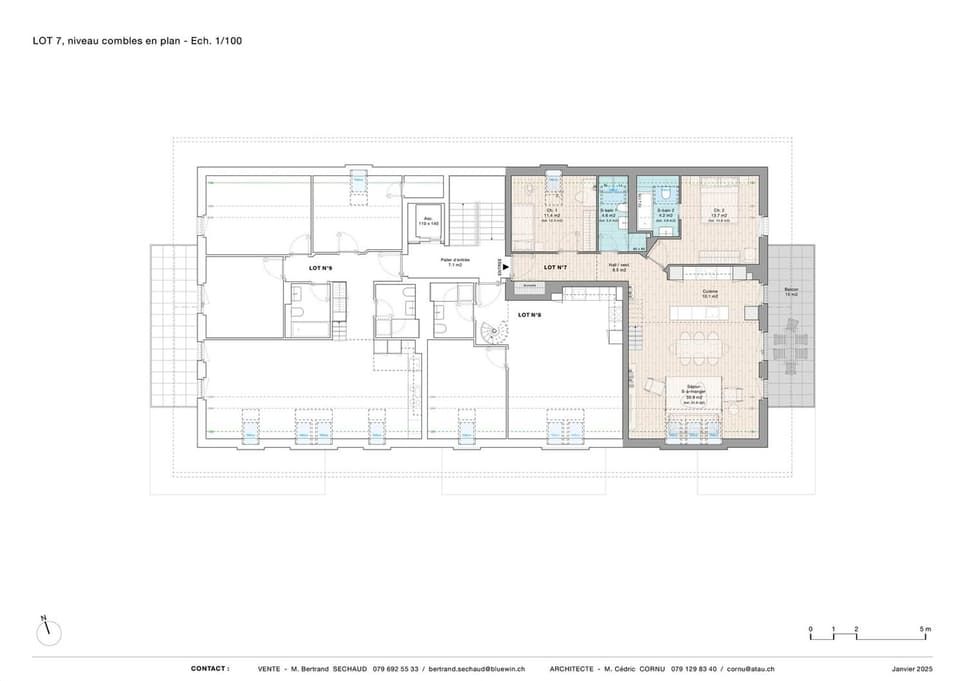 Magnifique appartement sous combles de 3,5 pièces à Sullens - Bild 3