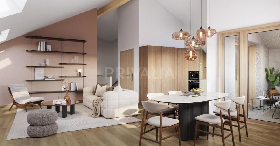 NOUVEAU : Projet Neuf Le Hameau du Bourg - Ouverture de chantier prochaine - Charmant appartement 4 pièces sous les toits avec loggia - Duplex 4 pièces - image - 1