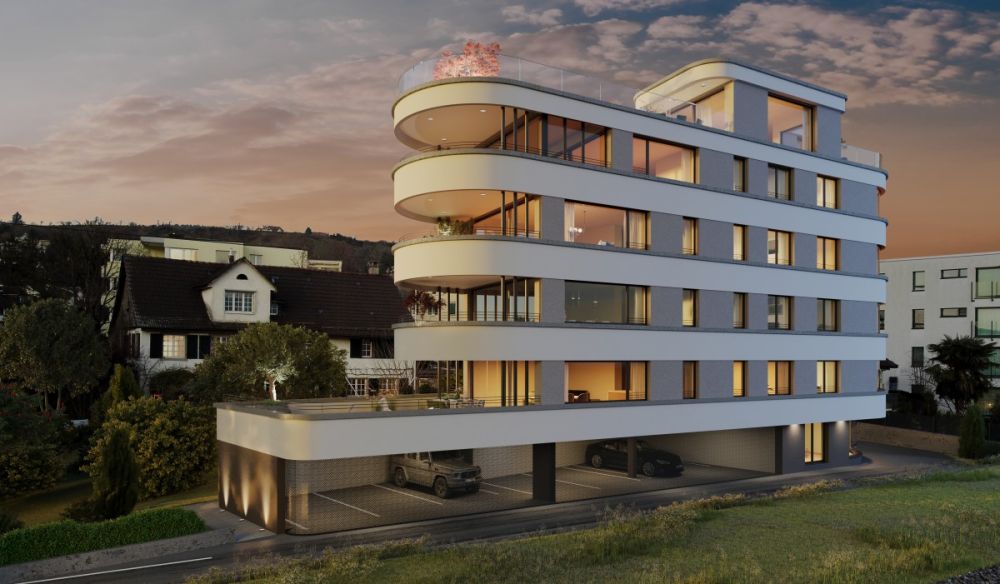 Baufreigabe Erteilt: 3.5/4.5 Zimmer Terrassenwohnung im 1. OG - Fortuna Meilen Aussen links