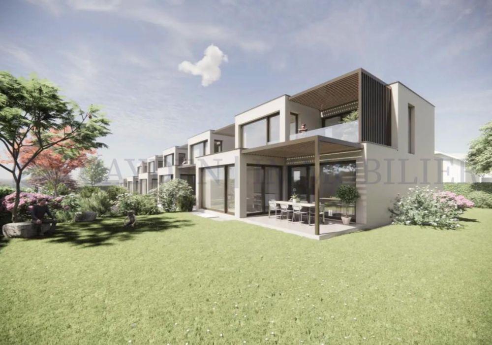 Villa A ? Villa neuve contemporaine en pignon, HPE à Veyrier -  Bild 1
