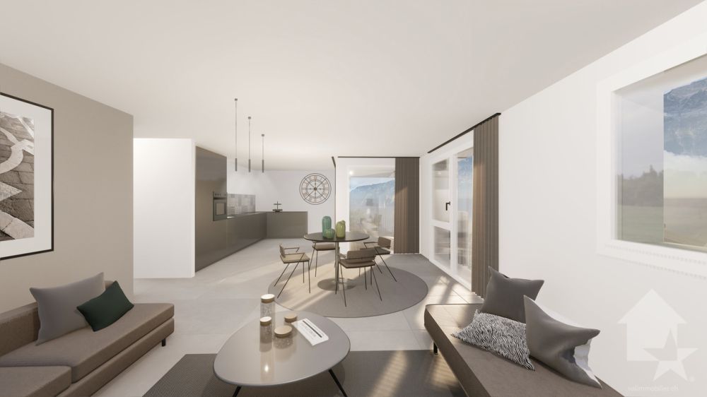 Appartement 3,5 pces de 100m2 avec jardin de 145m2 et 2 places de parc - Bild 7