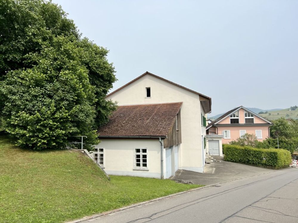 Liegenschaft mit grosser Landfläche und viel Bauland - Aussenansicht