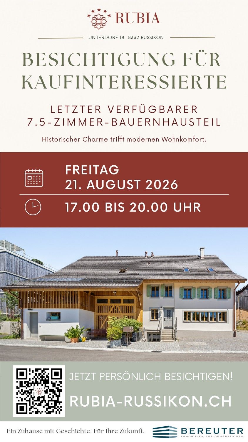 Letzte Gelegenheit: Einzigartige 7.5-Zimmer-Bauernhaushälfte -  Bild 1