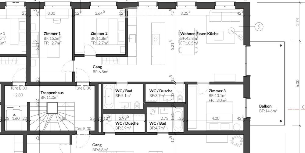 Letzte Wohneinheit - 4.5 - Zimmerwohnung 1. OG. - Neubau in Heimberg -  Bild 4