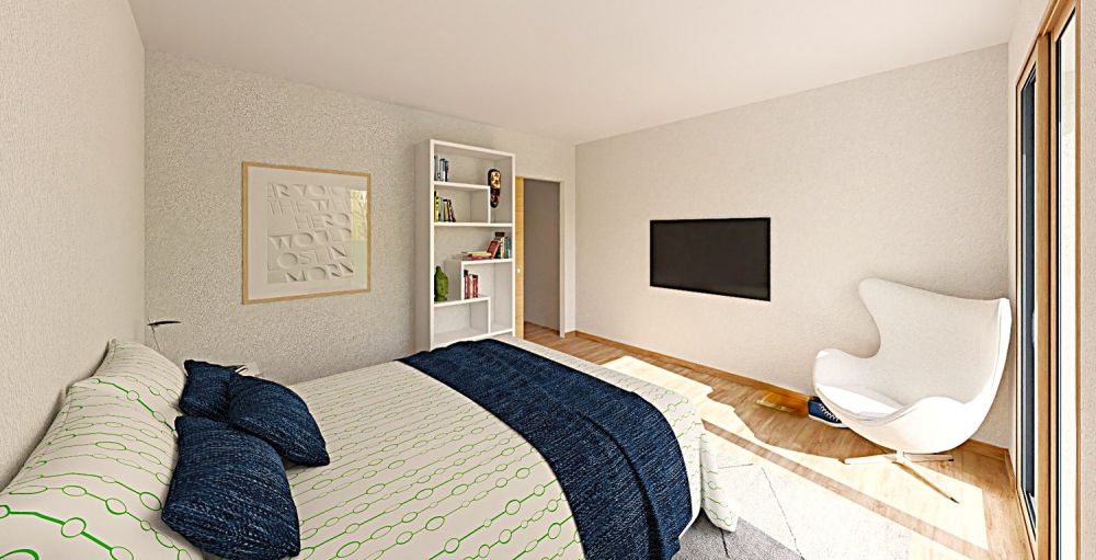 TRES AGREABLE 4.5 PIECES DANS UNE PETITE PPE DE TROIS APPARTEMENTS - VALEYRES SOUS MONTAGNY (VD) - - Bild 4