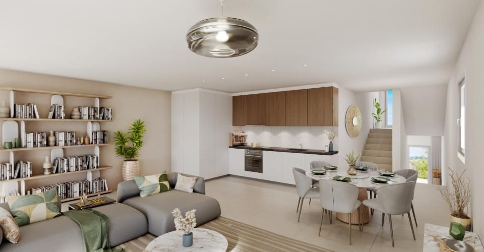 Un grand séjour et des espaces répartis sur trois niveaux - Appartement 4.5 pièces - image - 3