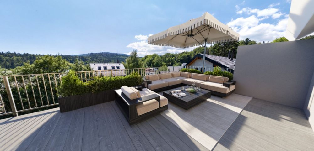 Une demeure où le jardin tutoie le ciel, Attique en duplex 4,5 pièces, 190 m² - Bild 2