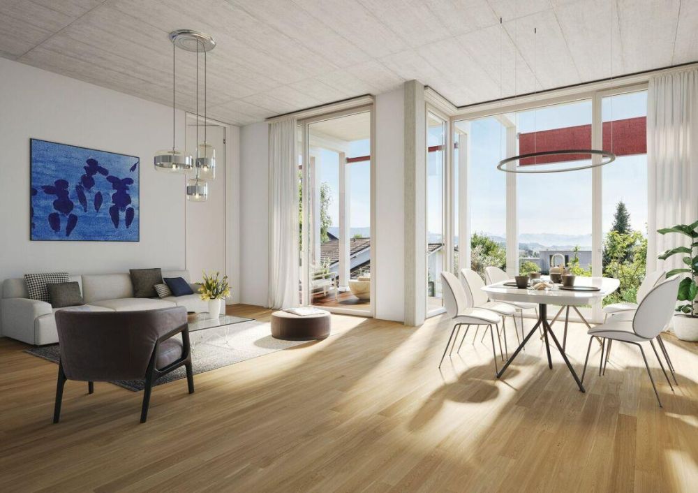 Wohnen auf zwei Etagen - einzigartige Maisonette - Visualisierung Wohnzimmer