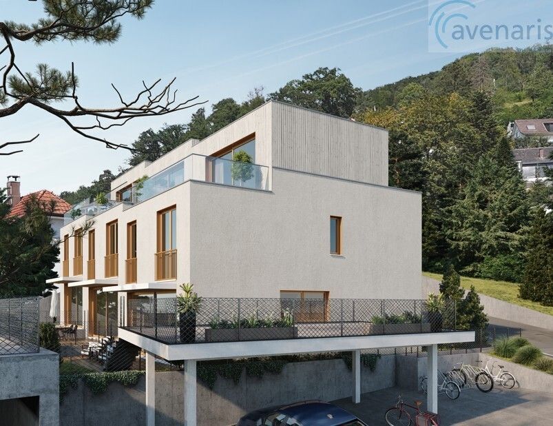 Nur noch ein Haus von drei bewilligten Premium-Reihenhäusern frei - Aussenansicht