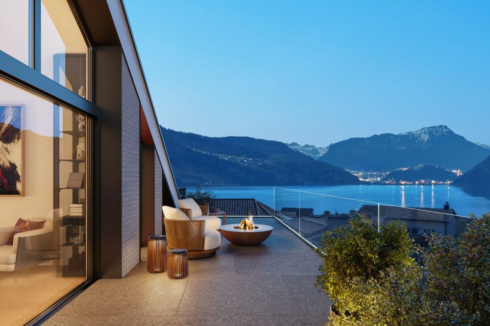 Panoramavilla in Kastanienbaum: Exklusiver Ausbau, Seeblick, Pool & Pr -  Bild 5