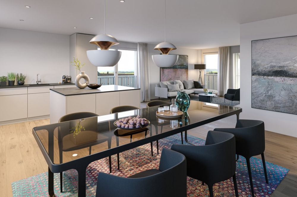 Moderne 2.5-Zimmer-Neubau-Wohnung in Dörf­lingen -  Bild 2