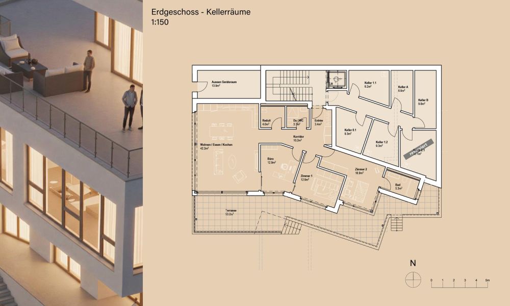 3.5 Zimmerwohnung 1.2 | Residenz Zentaur, Aarau - Bild 6