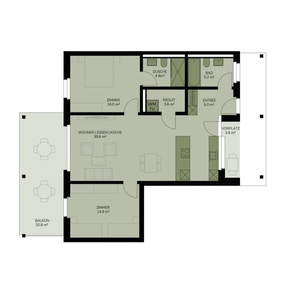3.5-Zimmer-Wohnung mit grossem Balkon in Suhr kaufen -  Bild 6