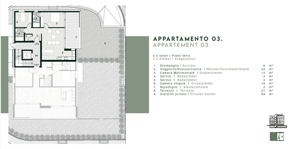 Verkauf in Minusio - 3.5-Zimmer-Wohnung im Erdgeschoss in neuer Residenz -  Bild 7