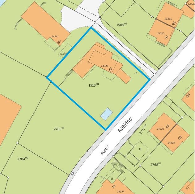 1000 qm Baulandgrundstück (mit Abbruchliegenschaft) an bevorzugter Lage -  Bild 2