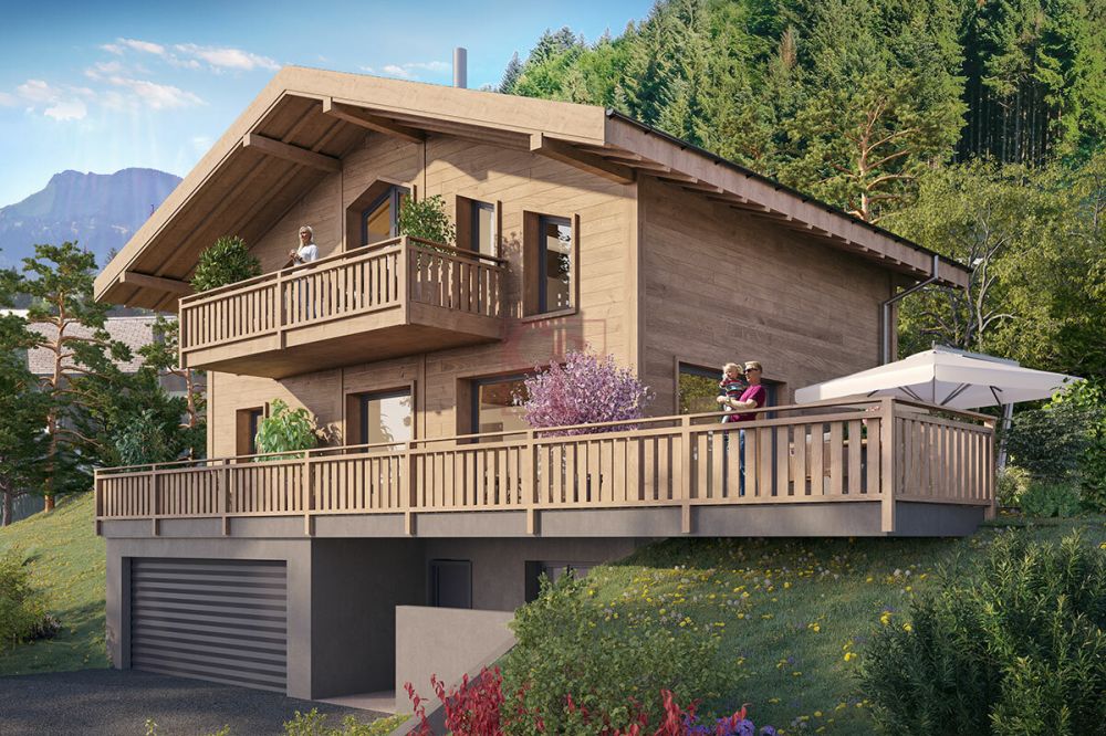 Prächtiges Chalet auf Plan in Jaun -  Bild 1