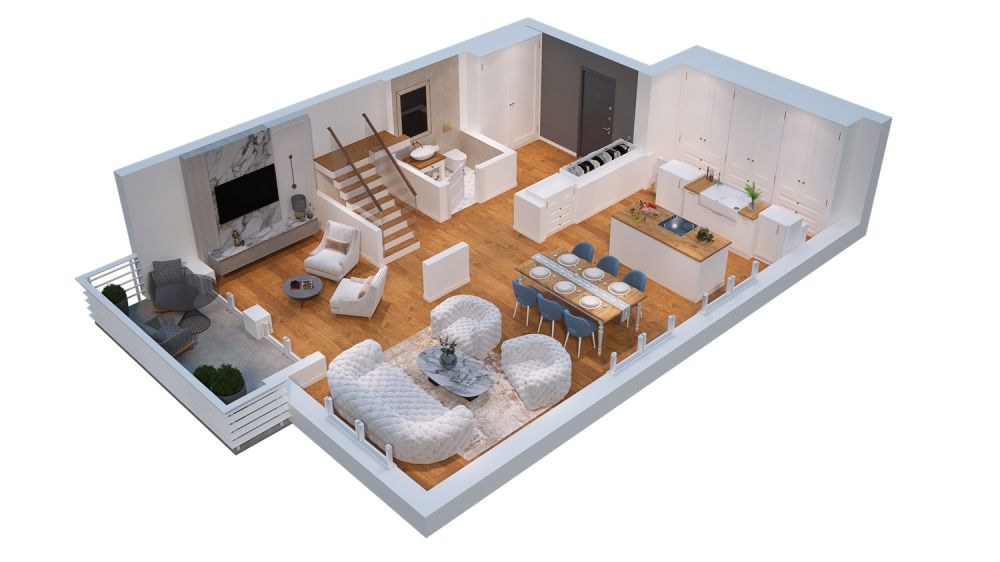 TIME TO RELAX-FAMILIENHEIM--5.5 ZIMMER MAISONETTE, 140M2 INKL. 1 TGPP - 3D: OBERGESCHOSS