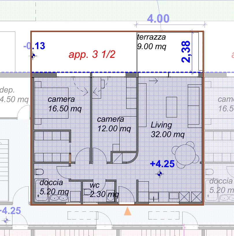 Moderno appartamento 3½ locali con terrazza e vista sulle montagne A03 -  Bild 8