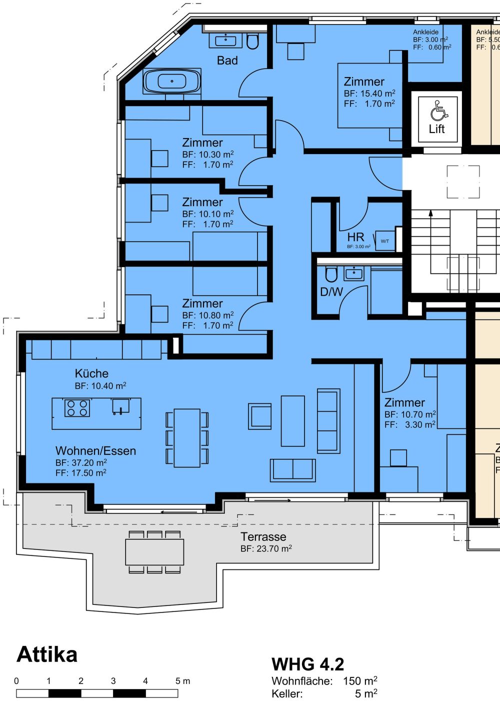 Moderne 6.5-Zimmer-Attika-Neubauwohnung in Bülach -  Bild 7
