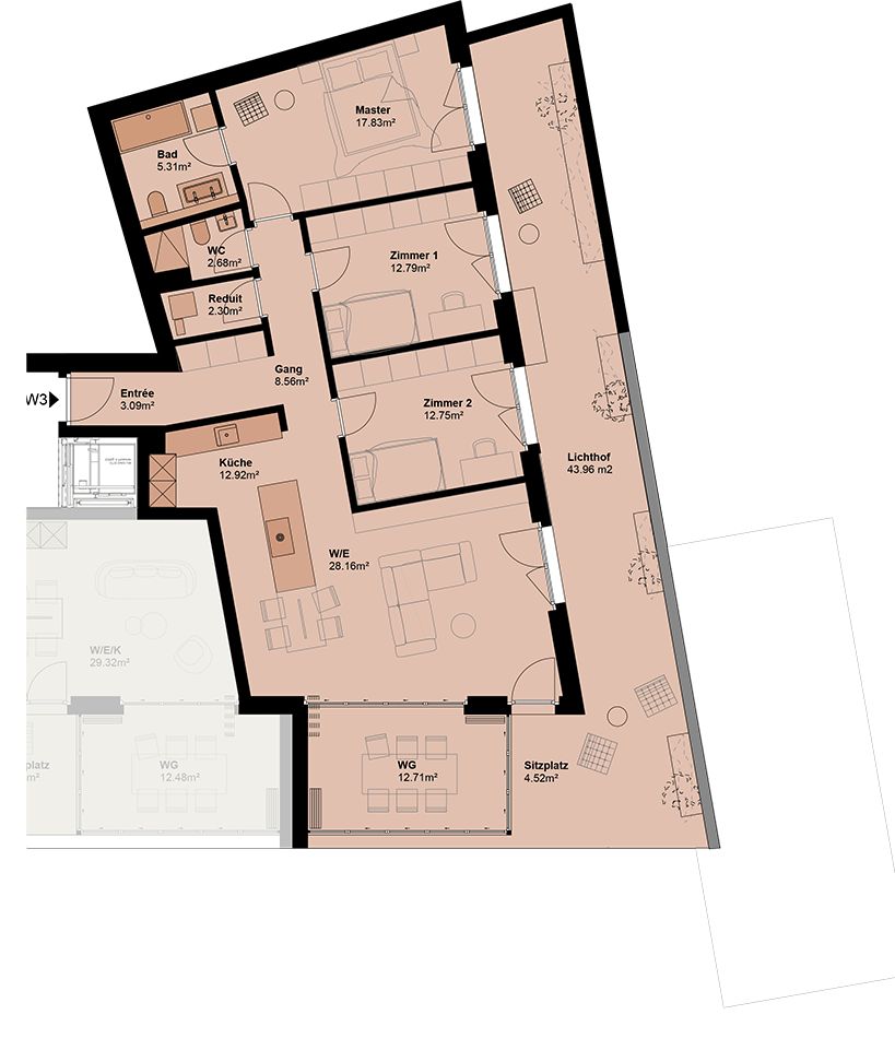 Exklusive Gartenwohnung mit hoher Energieeffizienz und unverbaubarer Aussicht.Neue Preise! - W3 -  Bild 8