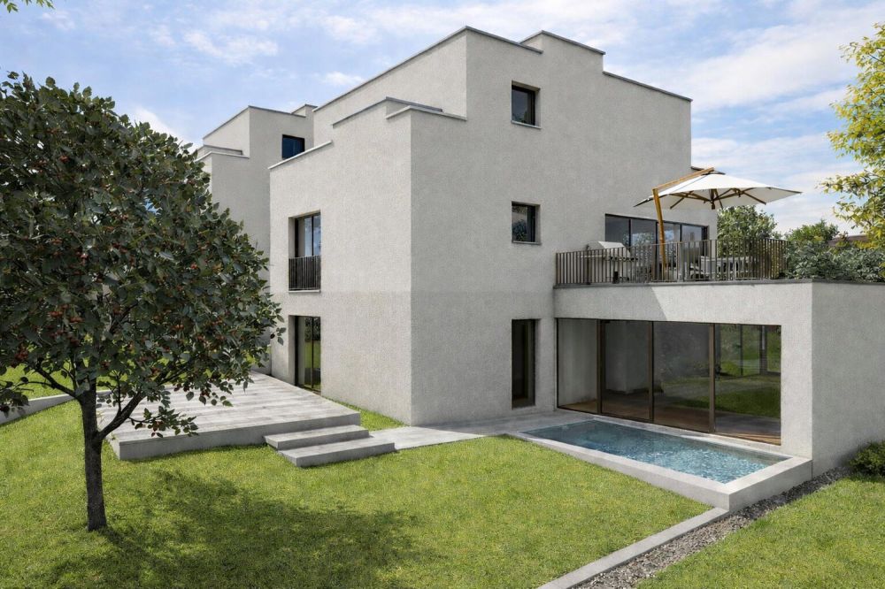 Neubau Dinkelbergstrasse, Wohnung 3 - Maisonette-Attika - Aussenansicht