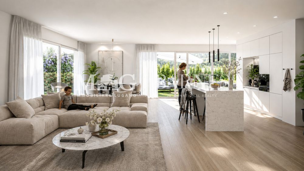 Collina d'Oro: Nuovo appartamento 4.5 locali con giardino privato -  Bild 1