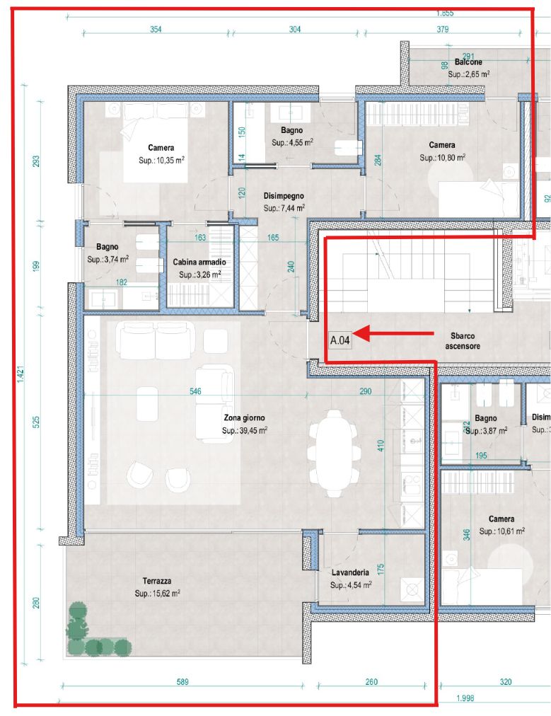 BELLINZONA - VENDESI NUOVO 3.5 LOCALI CON AMPIA TERRAZZA -  Bild 5