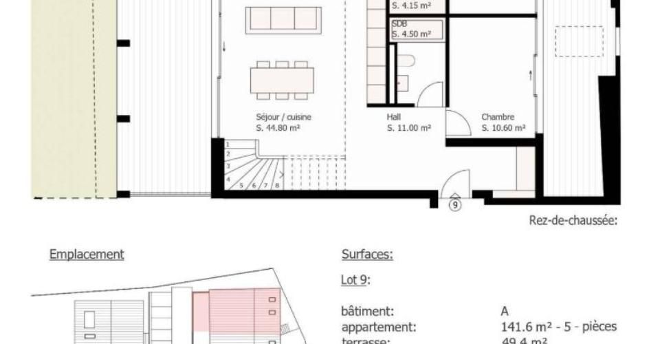 Maison villageoise mitoyenne avec terrasse et jardin - Maison contiguë 5 pièces - image - 8