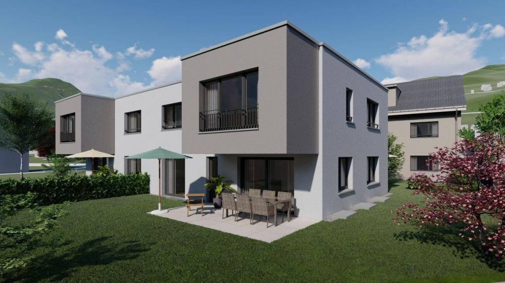 5 1/2-Zimmer Doppeleinfamilienhaus in ländlicher Umgebung - Sitzplatz Südost