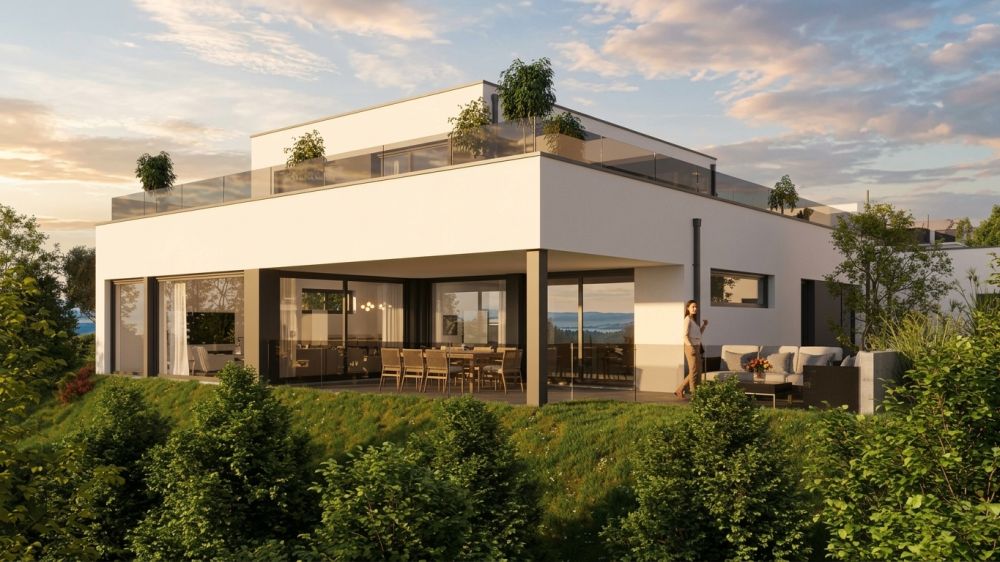 Exklusiver Neubau: Bauhaus-Designhaus mit traumhafter Seesicht an Bestlage in Tägerwilen -  Bild 1