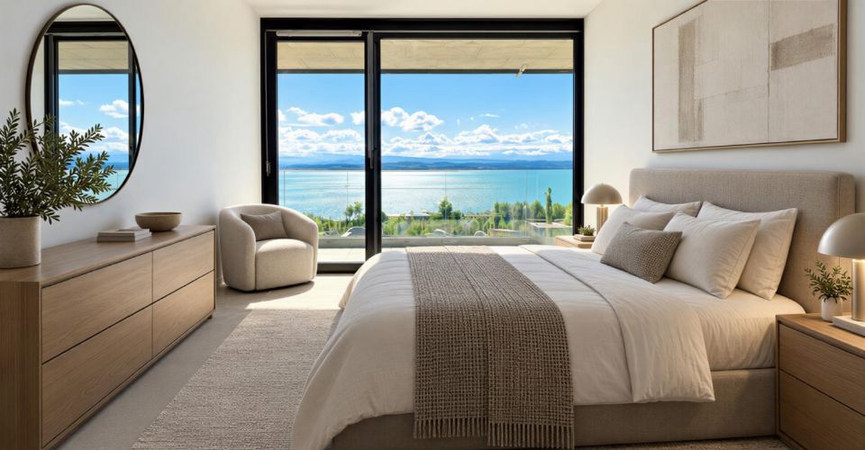 Appartement neuf avec choix des finitions au gré du preneur de 4.5 pièces avec vue imprenable sur le lac et les Alpes à Hauterive - Appartement 4.5 pièces - image - 4