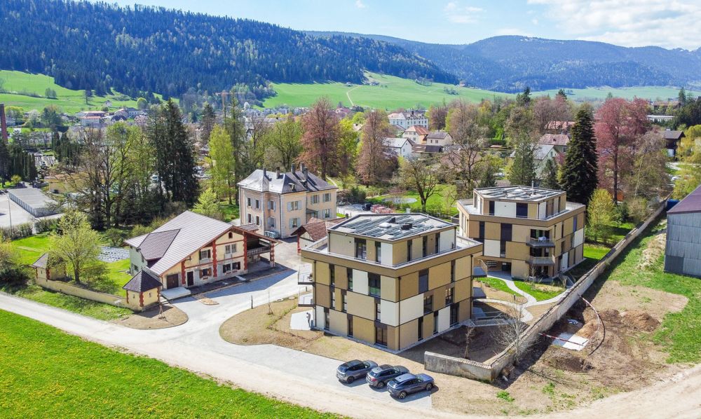 Appt PPE neu von 4.5 Zimmern mit Balkon Campagne Pernod, Los B6 - Vue aérienne