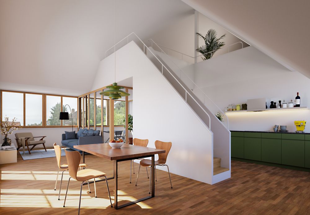 3.5-Zimmer-Triplexwohnung mit Atelier und zwei Aussenräumen -  Bild 4