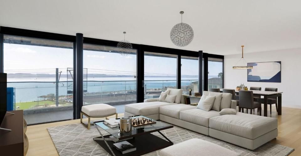 Appartement de 4.5 pièces avec vue imprenable sur le lac et les Alpes à Hauterive - Appartement 4.5 pièces - image - 2