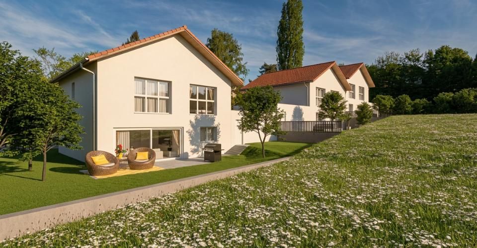 Nouvelle promotion à Thierrens – Villas familiales 5.5p avec jardin - Maison jumelée 5.5 pièces - image - 1