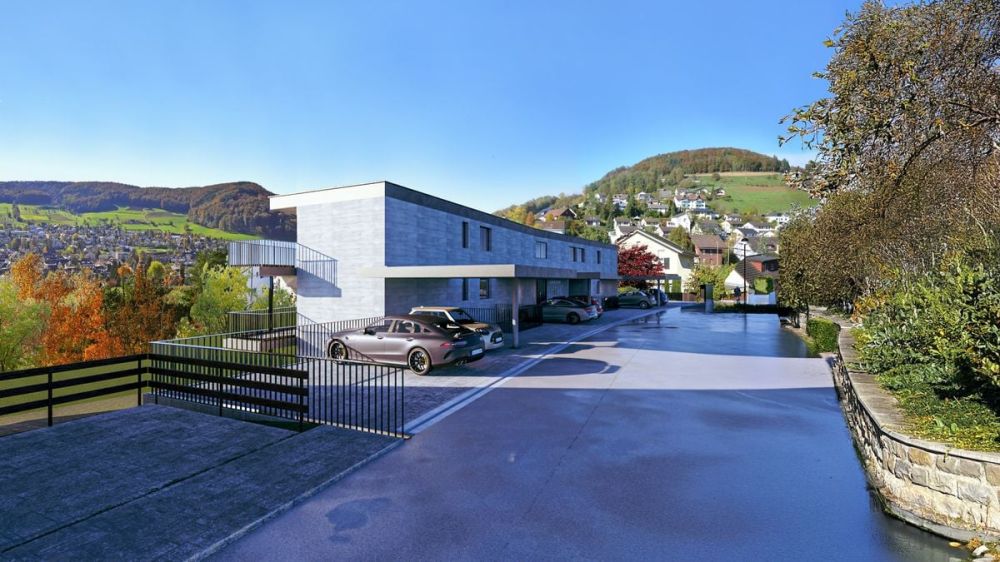 Baubewilligte 3.5-Zimmer-Wohnung mit Terrasse, Garten, Carport, Lift und traumhafter Aussicht -  Bild 2