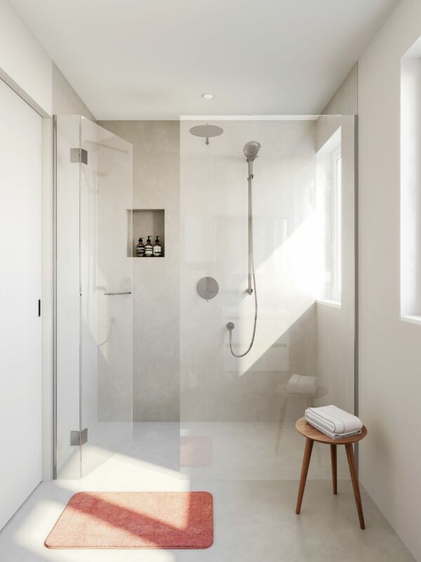 2.5 Zimmer mit eigenem Grün - im Kreis 3 - Projekt Herbie - Dusche mit Tageslicht