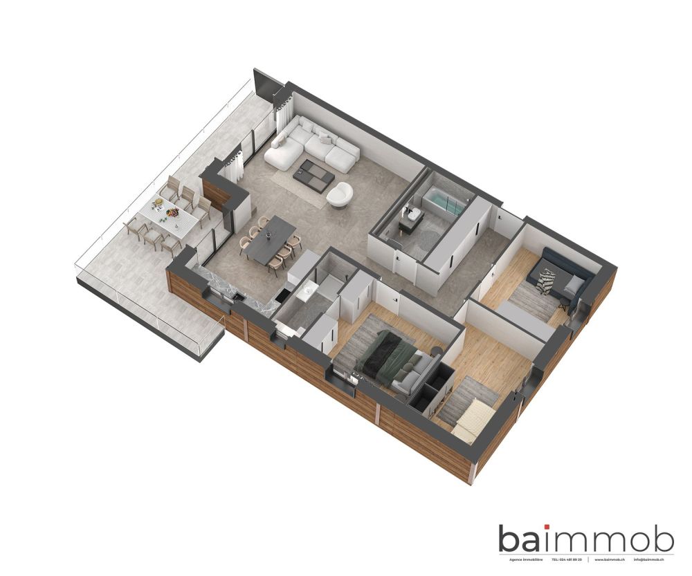 Magnifique appartement 4,5 pièces de 135m2 avec terrasse et jardin privatif ! -  Bild 5