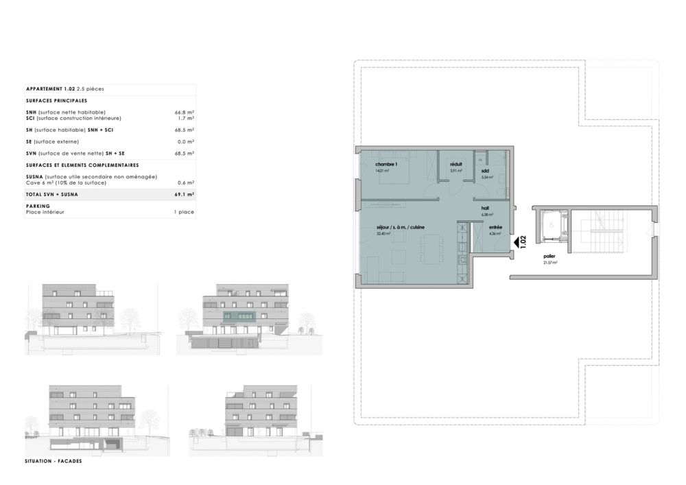2.5 de standing, au pied du Moléson, proche du centre de Bulle - Bild 5