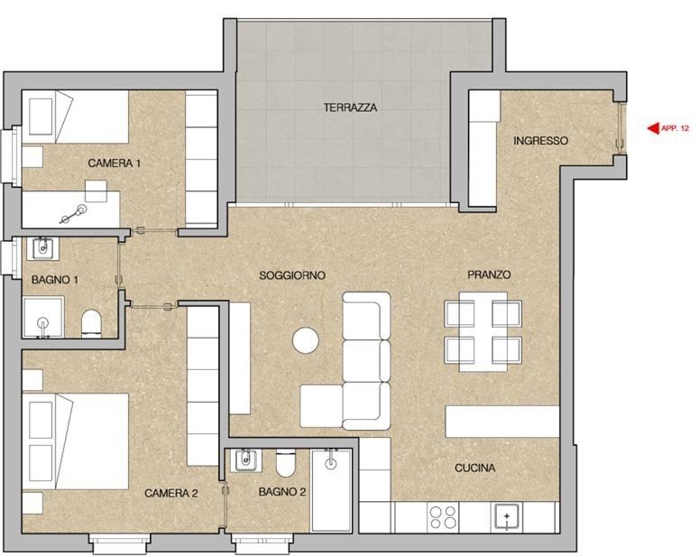 Geräumige und neue 3.5-Zimmer-Wohnung in Giubiasco -  Bild 6