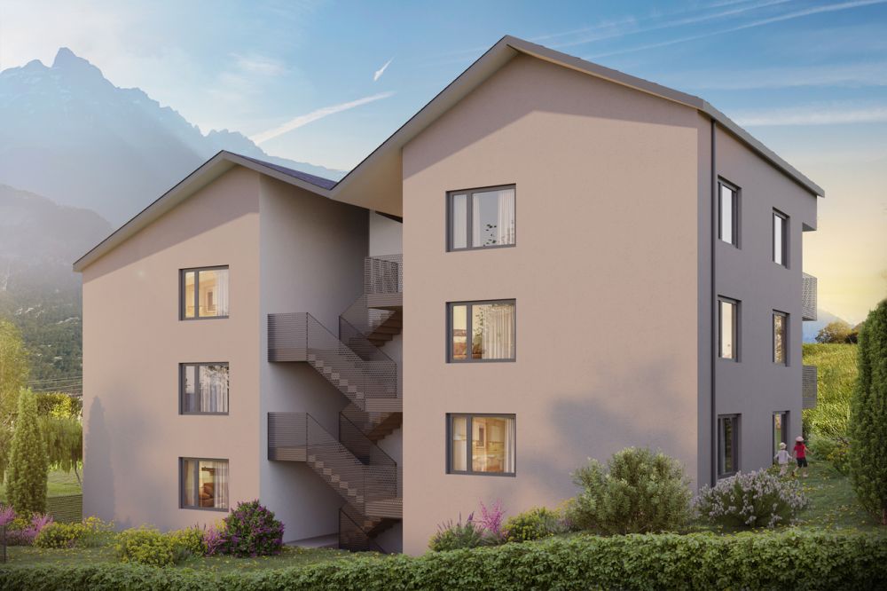 DUPLEX MIT LOGGIA - PANORAMABLICK - EXKLUSIVITÄT - BAUPROJEKT GESTARTET - Façade Nord
